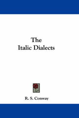Cover image for The Italic Dialects