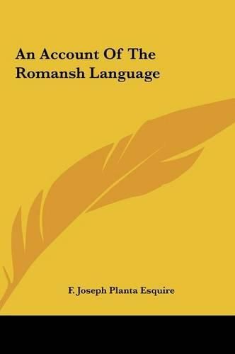 Cover image for An Account of the Romansh Language