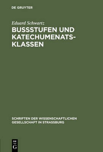 Cover image for Bussstufen Und Katechumenatsklassen