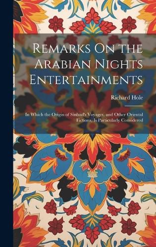 Cover image for Remarks On the Arabian Nights Entertainments