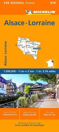 Cover image for Michelin Regional Maps: France: Alsace, Lorraine Map 516