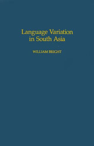 Cover image for Language Variation in South Asia