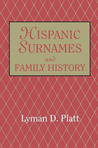 Cover image for Hispanic Surnames and Family History