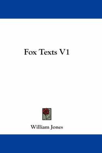 Cover image for Fox Texts V1