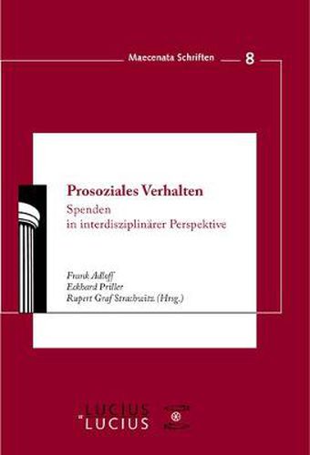 Cover image for Prosoziales Verhalten: Spenden in Interdisziplinarer Perspektive