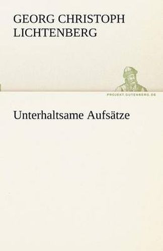 Cover image for Unterhaltsame Aufsatze