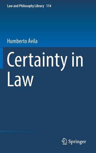 Cover image for Certainty in Law