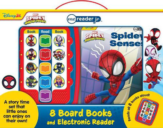Cover image for Marvel Spidey and His Amazing Friends: Me Reader Jr 8 Board Books and Electronic Reader Sound Book Set: Me Reader Jr: 8 Board Books and Electronic Reader