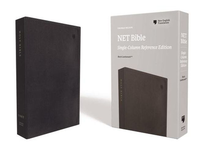 Cover image for NET Bible, Single-Column Reference, Leathersoft, Black, Comfort Print: Holy Bible