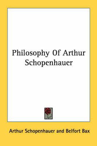 Philosophy of Arthur Schopenhauer