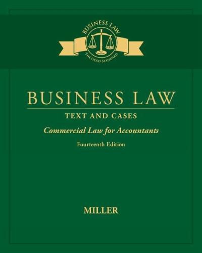 Cover image for Business Law: Text & Cases - Commercial Law for Accountants