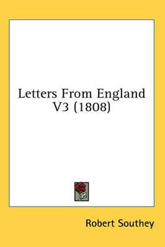 Cover image for Letters from England V3 (1808)