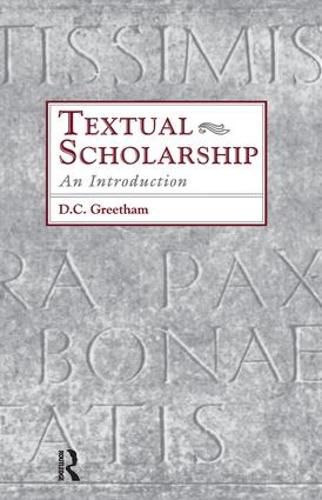 Cover image for Textual Scholarship: An Introduction