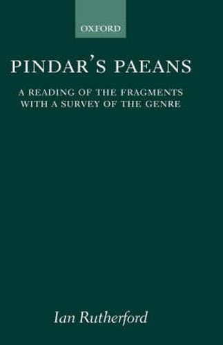 Cover image for Pindar's Paeans: A Reading of the Fragments with a Survey of the Genre