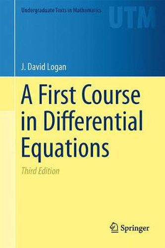 Cover image for A First Course in Differential Equations