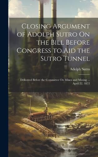 Cover image for Closing Argument of Adolph Sutro On the Bill Before Congress to Aid the Sutro Tunnel