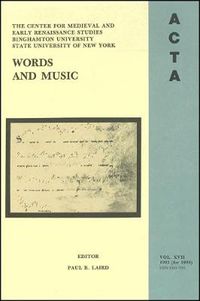 Cover image for ACTA Volume #17: Words and Music