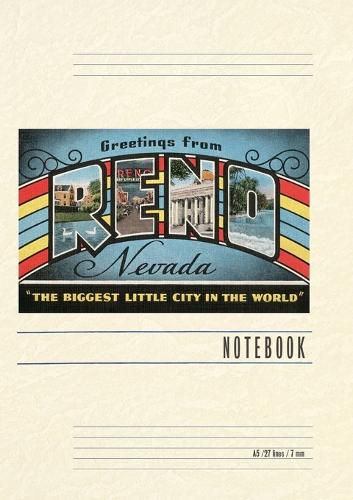 Cover image for Vintage Lined Notebook Greetings from Reno, Nevada