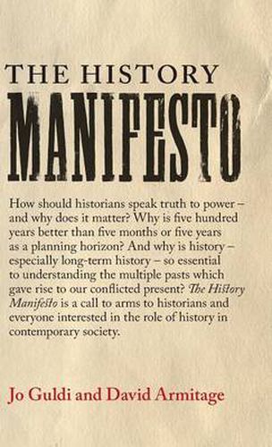 Cover image for The History Manifesto