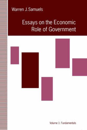 Cover image for Essays in the Economic Role of Government: Fundamentals