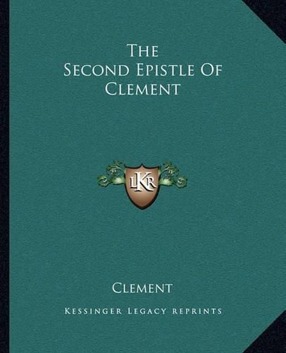 Cover image for The Second Epistle of Clement