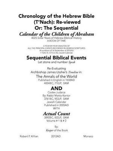 Cover image for Chronology of the Hebrew Bible: (T'nach): Re-Viewed