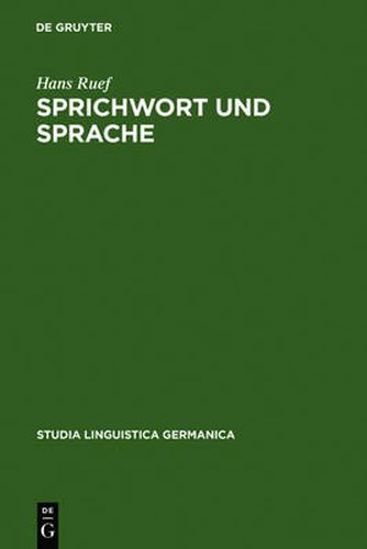 Cover image for Sprichwort und Sprache