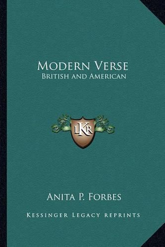 Cover image for Modern Verse: British and American