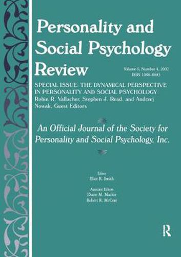 Cover image for The Dynamic Perspective in Personality and Social Psychology: A Special Issue of personality and Social Psychology Review