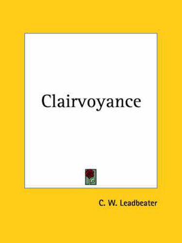 Cover image for Clairvoyance (1903)