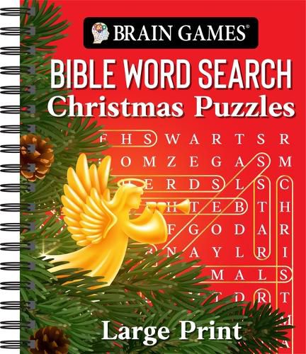 Cover image for Brain Games - Bible Word Search: Christmas Puzzles - Large Print