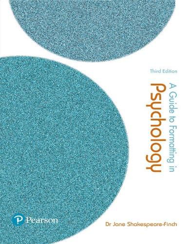 Cover image for Guide to Formatting in Psychology, A, Pearson Original Edition