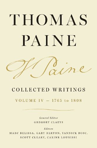 Cover image for Thomas Paine Collected Writings, Volume 4