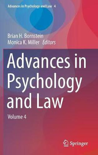 Cover image for Advances in Psychology and Law: Volume 4