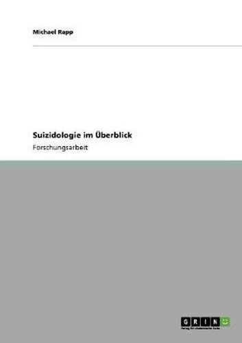 Cover image for Suizidologie im UEberblick