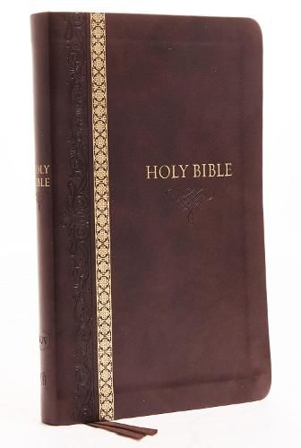 KJV, Thinline Bible, Leathersoft, Brown, Thumb Indexed, Red Letter, Comfort Print: Holy Bible, King James Version