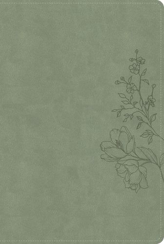 Cover image for CSB Large Print Thinline Bible, Digital Study Edition, Sage Suedesoft Leathertouch