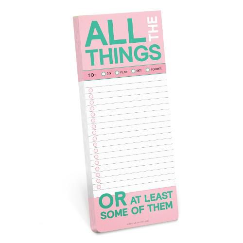 Cover image for Knock Knock All The Things Make-a-List Pads