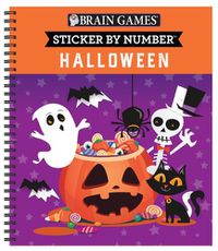 Cover image for Brain Games - Sticker by Number: Halloween