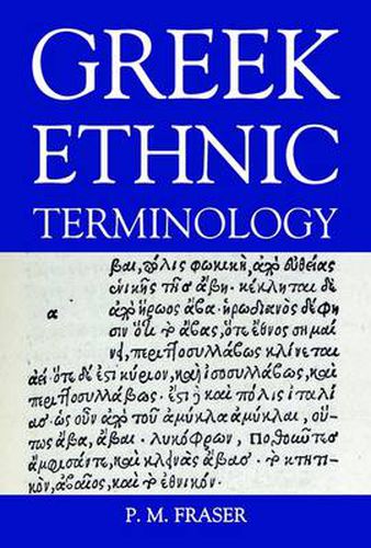 Cover image for Greek Ethnic Terminology