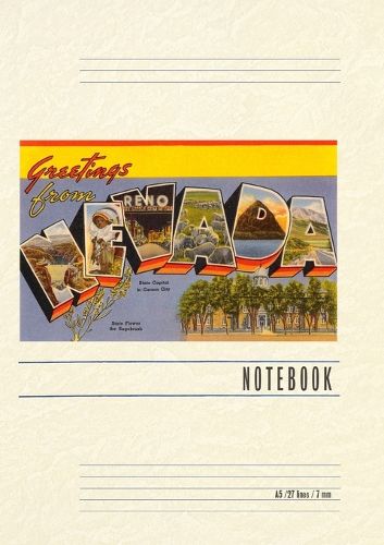 Cover image for Vintage Lined Notebook Greetings from Nevada