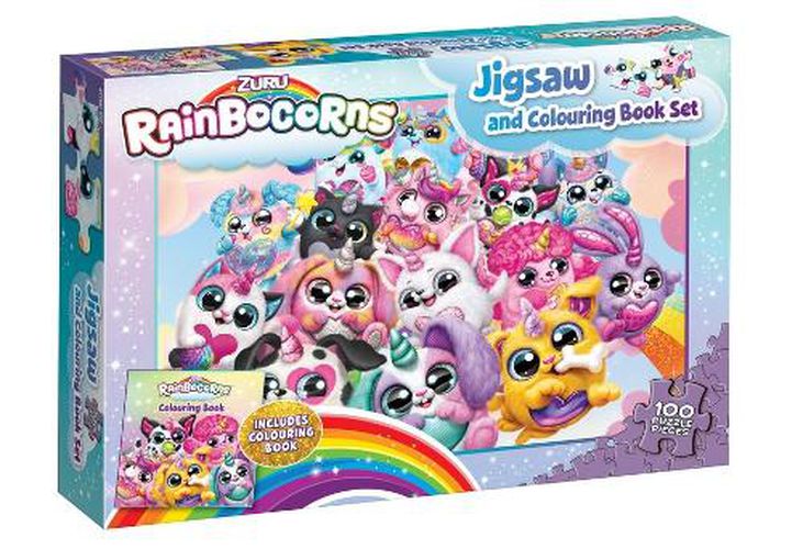 Rainbocorns: Jigsaw and Colouring Book Set (100 Pieces)