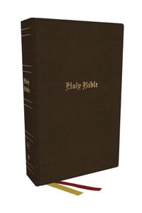 Cover image for KJV Holy Bible, Super Giant Print Reference Bible, Brown, Bonded Leather, 43,000 Cross References, Red Letter, Comfort Print: King James Version