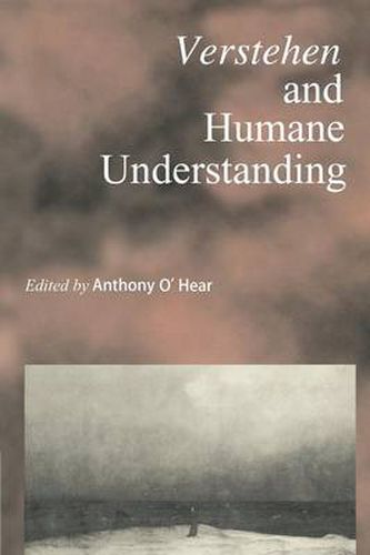 Cover image for Verstehen and Humane Understanding