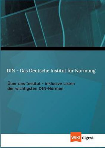 Cover image for Din - Das Deutsche Institut Fur Normung