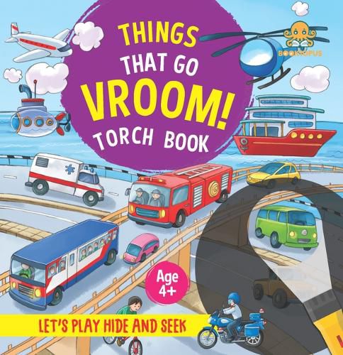 Booktopus Torch Discovery Book - Things That Go Vroom! Hidden Picture Book with Torch - Learning Activity Books for Kids 4+ Years - Interacti