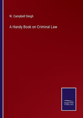 A Handy Book on Criminal Law