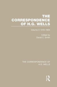 Cover image for The Correspondence of H.G. Wells: Volume 3 1919-1934