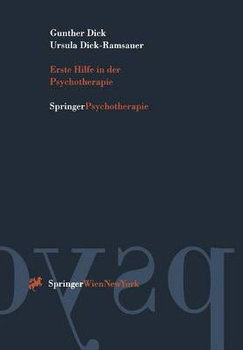 Cover image for Erste Hilfe in Der Psychotherapie