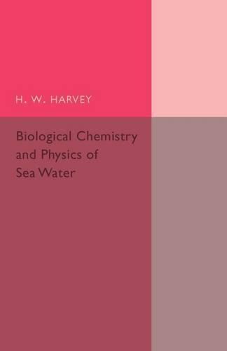 Cover image for Biological Chemistry and Physics of Sea Water